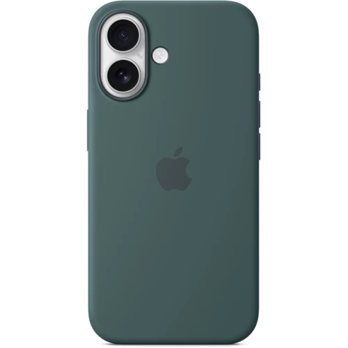 Чехол для iPhone Apple iPhone 16 Silicone Case with MagSafe - Lake Green (MYY83ZM/A): Материалы Силикон