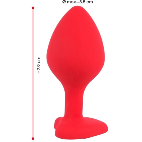 Анальная пробка с кристаллом Orion Silicone Plug Medium