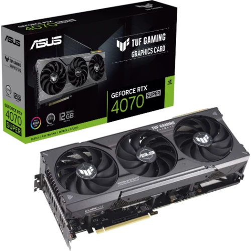 Видеокарта ASUS TUF Gaming GeForce RTX 4070 SUPER 12GB GDDR6X (TUF-RTX4070S-12G-GAMING): Разрядность шины памяти, бит 192