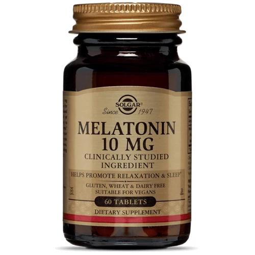 Solgar Melatonin, 10 mg, 60 Tabs Мелатонін (SOL-01956)