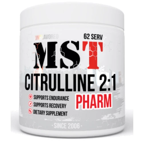 Аминокислота для спорта MST Nutrition Citrulline 2:1 Pharm 250 g /62 servings/ Pure