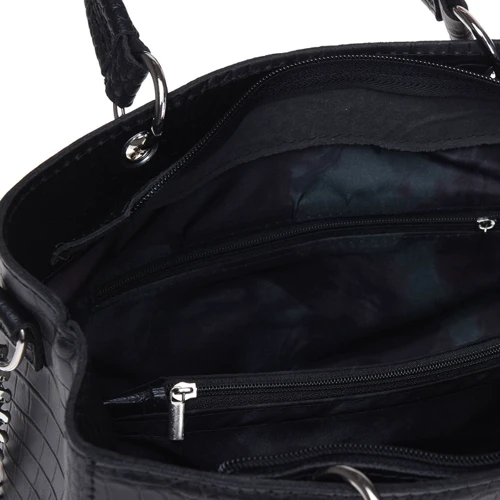 Женская сумка тоут Ricco Grande черная (1l797rep-black): Материал Натуральная кожа