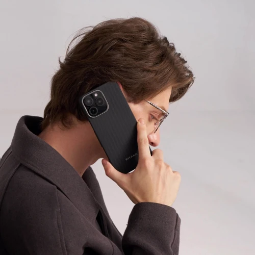 Чехол для iPhone Pitaka Black/Grey Ultra-Slim Case Black/Grey Twill (KI1601A) for iPhone 16 фото 6