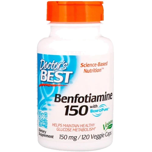 Doctor's Best Benfotiamine with BenfoPure 150 mg 120 Veggie Caps Бенфотіамін