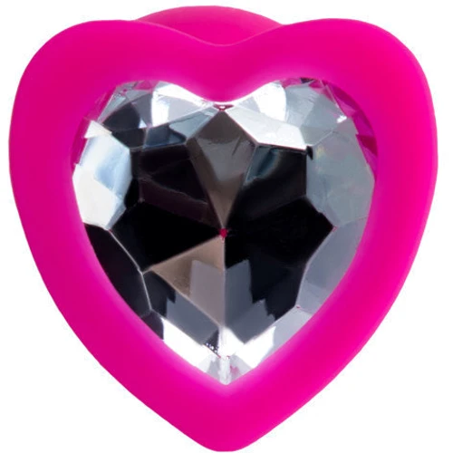 Анальная пробка с кристаллом ToDo Anal Plug Diamond Heart, М