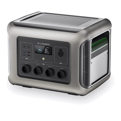 Зарядная станция Allpowers R2500 2016Wh 2500W LiFiP04 Grey: Емкость аккумулятора, Вт/ч 2016