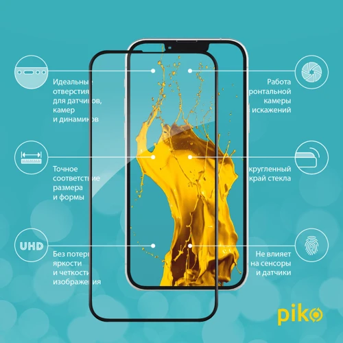 Захисне скло для iPhone Piko Tempered Glass Full Glue Black for iPhone 13 Pro: Тип захисту екрана на екран
