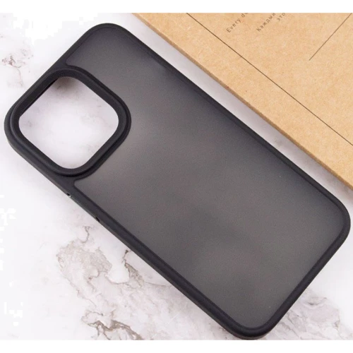 Чехол для iPhone Mobile Case TPU+PC Metal Buttons Black for iPhone 15 Plus: Материалы Термополиуретан