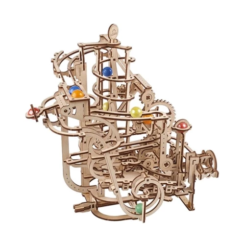 Механічний 3D пазл UGEARS Марбл-траса Спіральний підйомник (70177) фото 3
