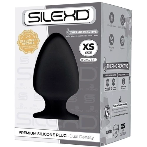 Анальная пробка SilexD (Model 1 size XS) двухслойная, силикон+Silexpan