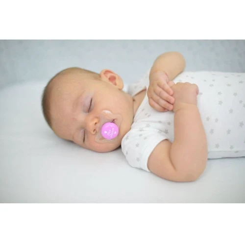 Пустышка Chicco Physio Micro силиконовая 0-2 мес 2 шт розовая с футл. (75121.11): Форма соски анатомическая