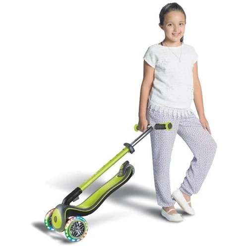 Самокат Globber серии ELITE DELUXE зеленый, колеса с подсветкой, до 50кг, 3+, 3 колеса: Тип тормоза ножной
