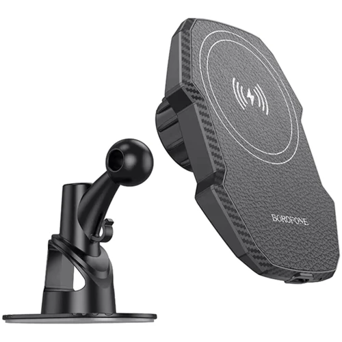 Держатель Borofone Car Holder BH216 Wireless Charger 15W Black: Совместимость Для смартфона, Apple