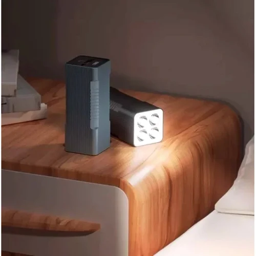 Зовнішній акумулятор Hoco Power Bank 10000mAh Q15 Flashlight 22.5W Metal Gray: Ємність батареї, мАг 10000