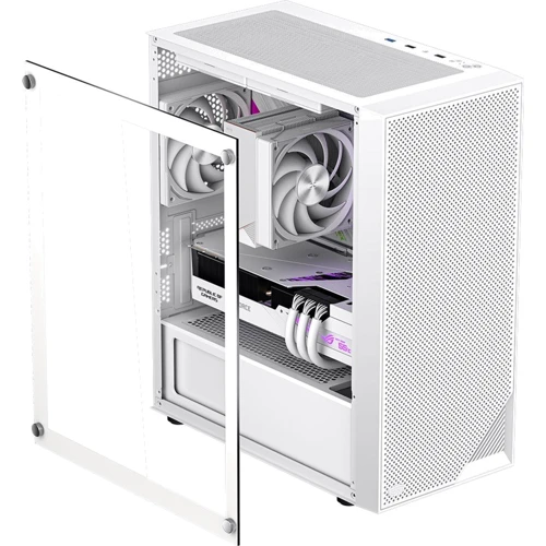 Корпус PCCooler C3B310 WH White: Материал передней панели пластик и металл