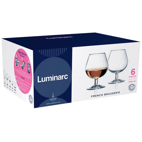 Келих Luminarc Французький ресторанчик для коньяку 6х250 мл (J0010/1): Призначення Для коньяка
