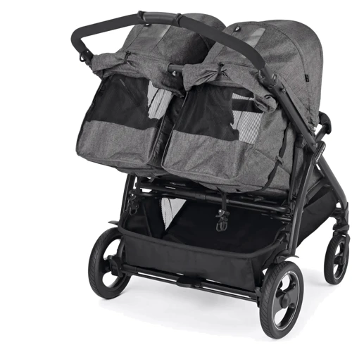 Прогулочная коляска Peg-Perego Book for Two Quarz для двойни серая (IP05280000GL53): Возможность установки люльки есть
