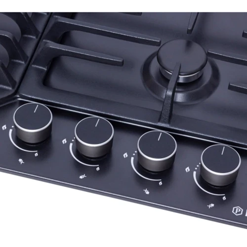 Варочная поверхность газовая Perfelli HGM 61694 BL: Рабочая поверхность эмаль