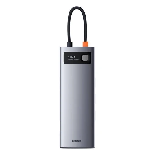 Адаптер Baseus Adapter USB-C to 3xUSB3.0+HDMI+TF+SD+USB-C+VGA+RJ45 Gray (CAHUB-CU0G): Додаткові роз'єми Ethernet, VGA, USB-C, SD+TF Card, HDMI, USB OTG