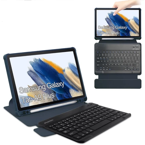 Аксессуар для планшетных ПК BeCover Case Rotatable Smart Keyboard Deep Blue for Samsung Galaxy Tab A9 Plus SM-X210/SM-X215/SM-X216 (710330): Цвет синий