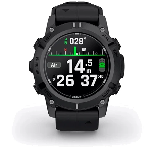 Смарт-часы Garmin Descent G2 Black with Black Band (010-02986-00): Дисплей 1.2" AMOLED (390 x 390)