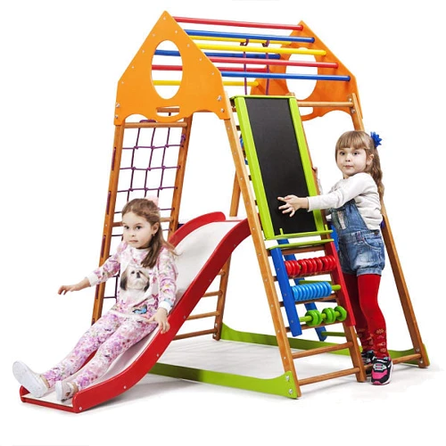 Детский спортивный комплекс для дома SportBaby KindWood Plus 3: Тип гимнастические и спортивные комплексы
