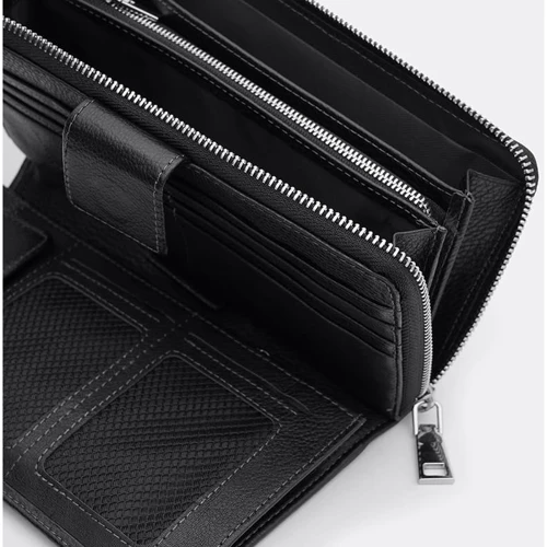 Чоловічий гаманець - клатч Ricco Grande чорний (K18809bl-black): Матеріал Натуральная кожа