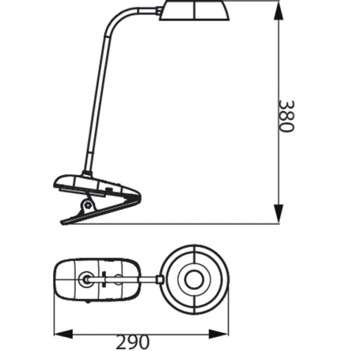 Лампа настольна Philips LED Reading Desk lamp Donutclip білий: Тип Настольные лампы