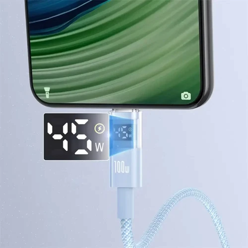 Кабель Baseus USB Cable to USB-C Display 2 Fast Charging Data 100W 1m Blue (P10382701311-00) фото 8