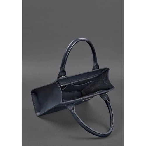 Жіноча сумка тоут BlankNote темно-синя (BN-BAG-28-navy-blue): Фактура матова, Гладка