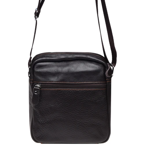 Чоловіча сумка планшет Borsa Leather темно-коричнева (K11027-d.brown): Стать Чоловік