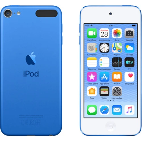 MP3-плеер Apple iPod touch 7Gen 128GB Blue (MVJ32): Дисплей 4.0 дюйма Retina (1136x640 пикселей) с поддержкой Multi-touch, олеофобное покрытие, устойчивое к поя