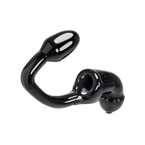 Сексуальный замок для пениса с анальной пробкой Oxballs TAILPIPE Cock Cage Anal Lock от Mister B, 9x3 см