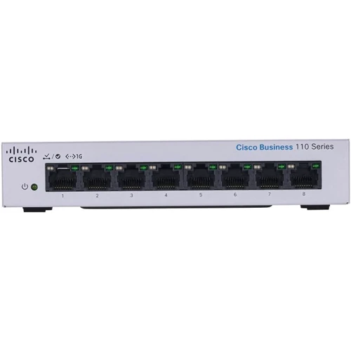 Сетевой коммутатор Cisco CBS110-8T-D-EU: Порты только Gigabit Ethernet (10/100/1000)
