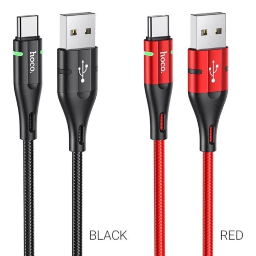 Кабель Hoco USB Cable to USB-C U93 3A 1.2m Black фото 3