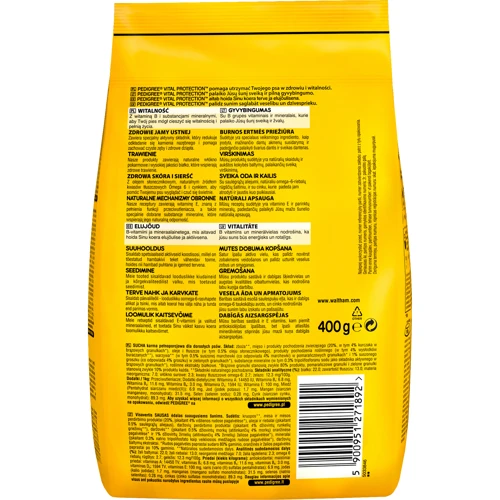 Сухой корм Pedigree для взрослых собак Курица и овощи 400г (5900951271892): Возраст Молодые