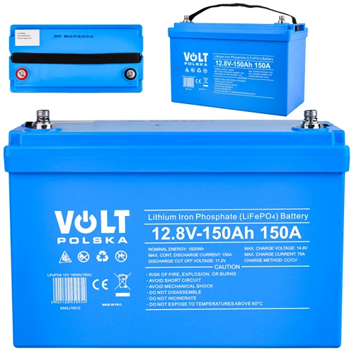 Аккумуляторная батарея Volt Polska LiFePO4 12,8V 150Ah + BMS, BlueTooth, нагревательный мат: Тип LiFePO4