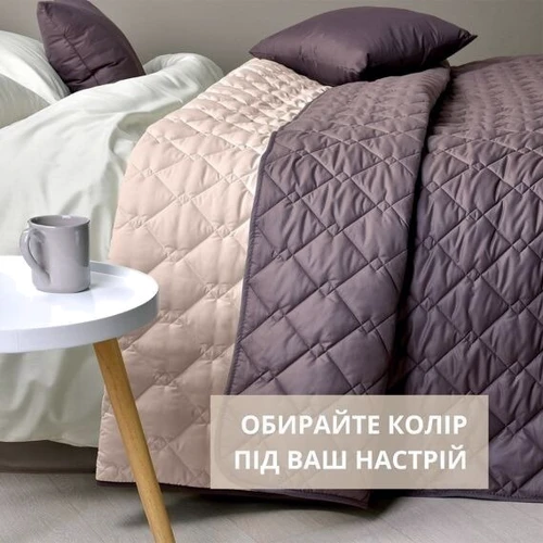 Покривало IDEIA Стиль Cube двосторонній шоколад/беж 140х210 см (4820227282517)