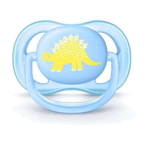 Пустышка для мальчиков Philips AVENT Ultra Air с декором, 0-6 мес, 2 шт (SCF344/20): Вид пустышки классическая