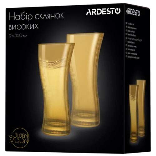 Набір склянок Ardesto Golden Moon високих 350 мл 2 шт (AR2635GB): Тип Набор стаканов 2 шт.