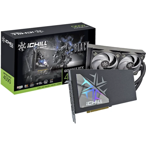 Видеокарта INNO3D GEFORCE RTX 4090 ICHILL BLACK (C4090B-246XX-18330005): Объем памяти, Гб 24