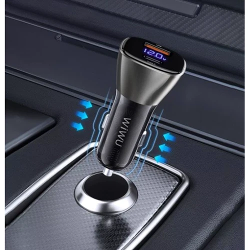 Зарядное устройство WIWU Car Charger USB+USB-C PC500 72W Grey: Тип автомобильное, сетевое