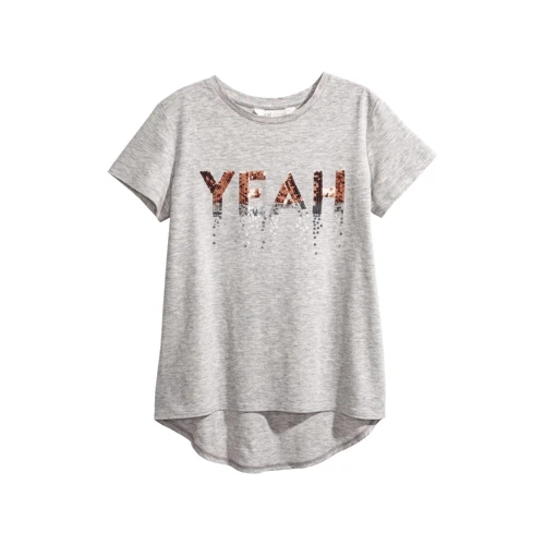 Футболка H & M 2911-4763985 170 см сіра: Тип футболки