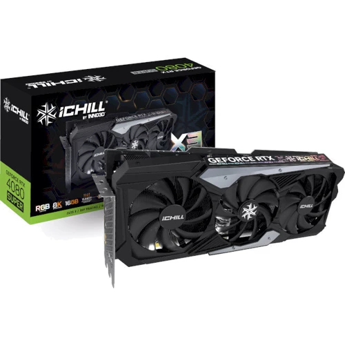 Відеокарта INNO3D GEFORCE RTX 4080 SUPER ICHILL X3 (C408S3-166XX-187049H): Обсяг пам'яті, Гб 16