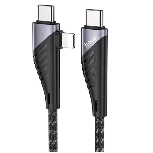 Кабель Hoco USB Cable to Lightning/Type-C U95 Freeway PD 60W 1.2m Black