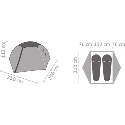 Палатка Salewa Latitude II 5901/5311				: Количество мест 2