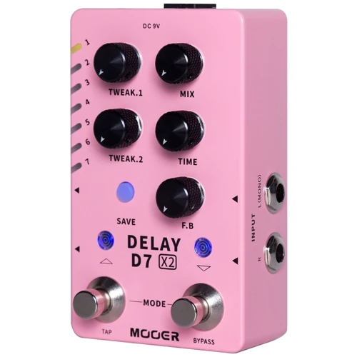 Педаль гитарных эффектов Педаль эффектов MOOER D7 X2 Delay фото 8