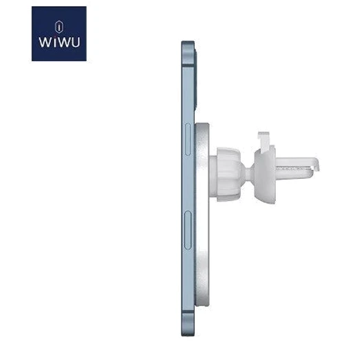 Держатель WIWU Car Holder Air Ven Mount MagSafe CH-306 Silver 15W for iPhone 16 I 15 I 14 I 13 I 12 series  фото 5