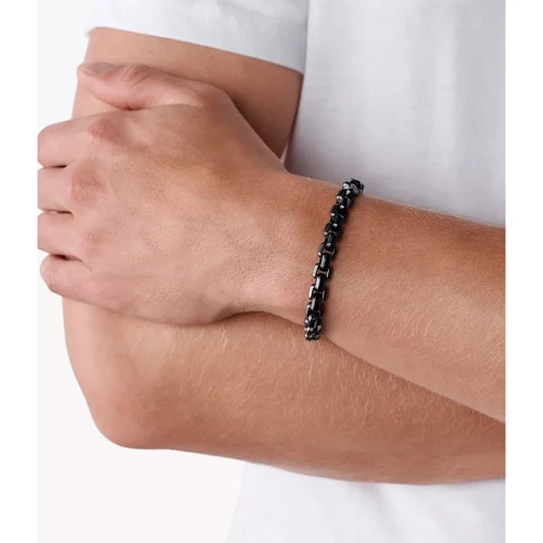 Чоловічий браслет Armani Exchange чорний (AXG0047001) фото 3