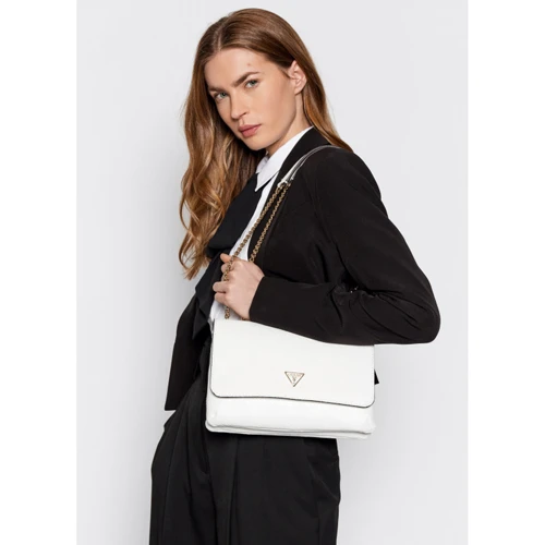 Жіноча сумка крос-боді Guess Helaina Xbody Flap біла (HWPG8403210-WHI): Фактура Тиснение, Матовая